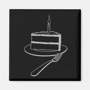 Imán Pieza Exquisita de Diseño de Pastel, Cumpleaños o