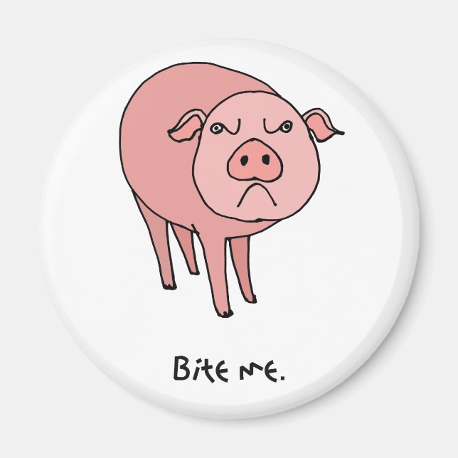 Imán Pig Bite Me Magnet (Frente)