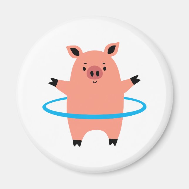 Imán Pig Hula Hoop (Frente)