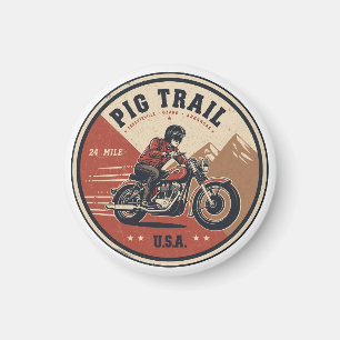 Imán Pig Trail Scenic Byway regalos de motocicleta arka