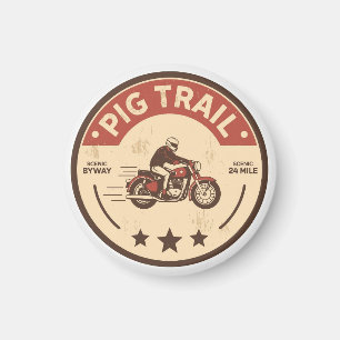 Imán Pig Trail Scenic Byway regalos de motocicleta arka