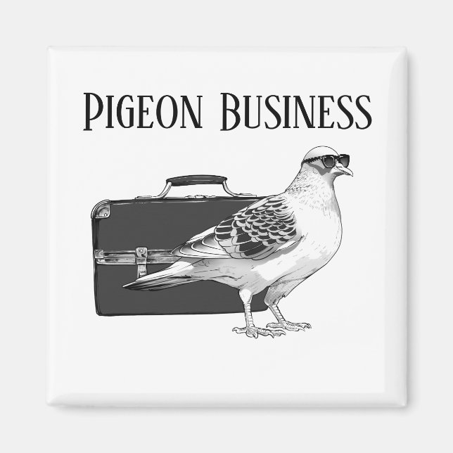Imán Pigeon Business (sin mochila) (Frente)