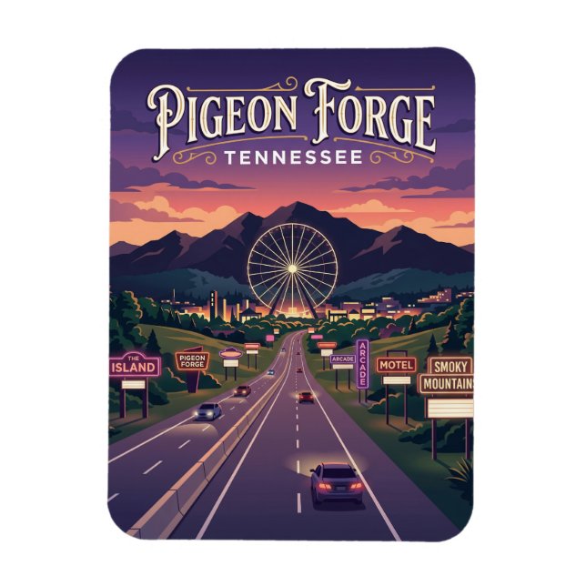 Imán Pigeon Forge EE. UU. (Vertical)