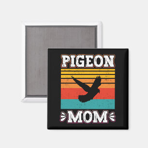 Imán Pigeon Mom Bird Fly Animal Cute Pigeon Aves Retro