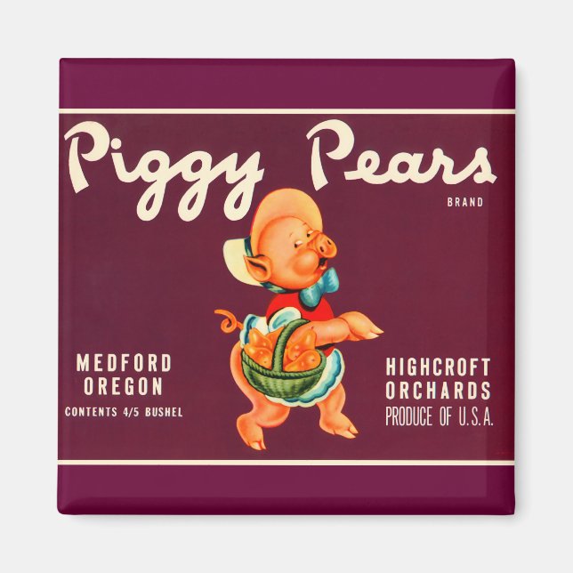 Imán Piggy Pears (Frente)