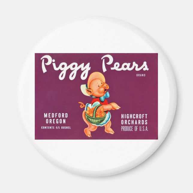 Imán Piggy Pears (Frente)