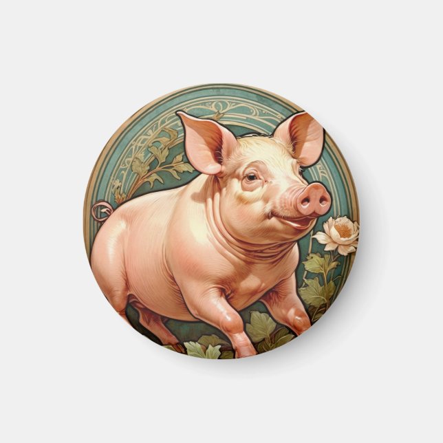 Imán Piglet Coaster (Frente)