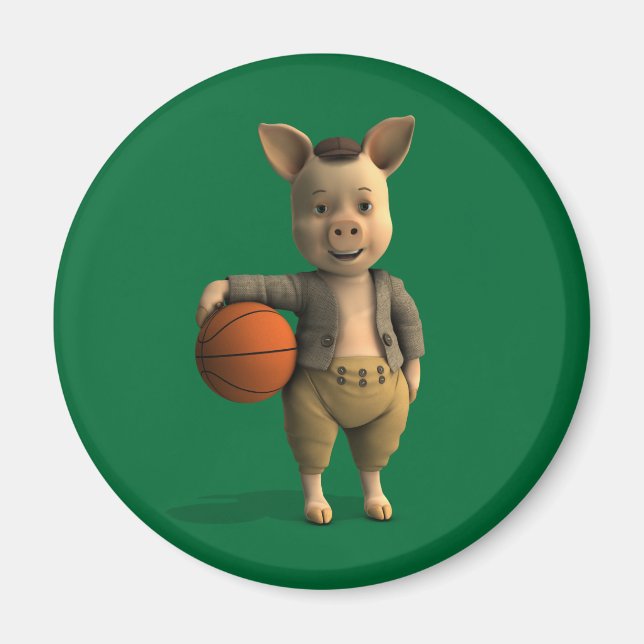 Imán Piglet de Basketballer (Frente)