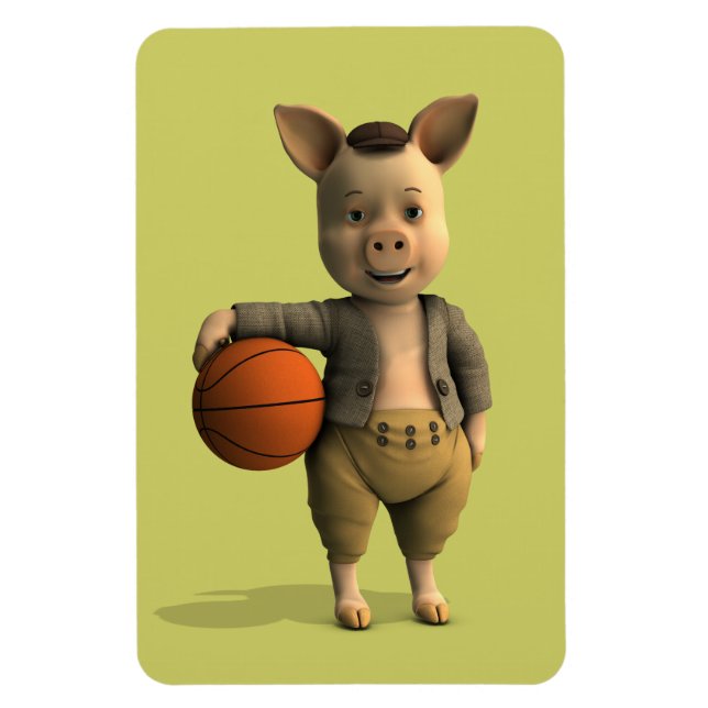 Imán Piglet de Basketballer (Vertical)