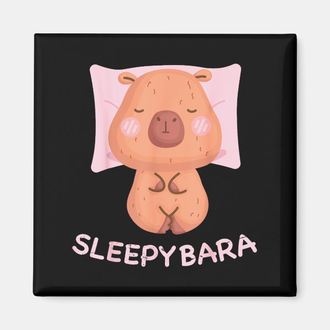 Imán Pijama De Capybara Dormilona Bata De Noche Sleepyb (Frente)
