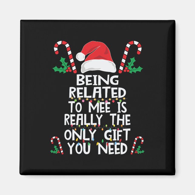 Imán Pijama de Navidad Familiar Relacionado Conmigo Xma (Frente)