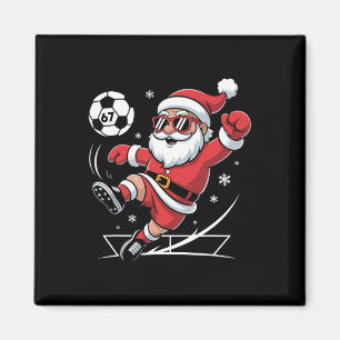 Imán Pijama divertido de fútbol Santa 67 Meme Navidad X