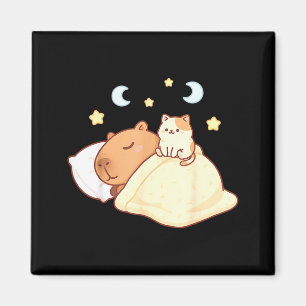 Imán Pijama Dormilón Capybara Kawaii Lindo Gato Sleepyb