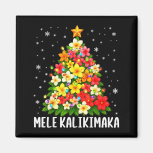 Imán Pijamas florales hawaianos de árbol de Navidad Mel