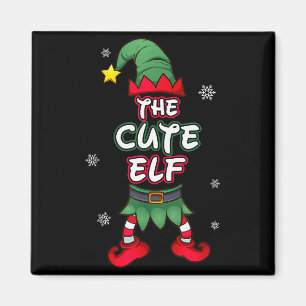 Imán Pijamas Navideñas de Elfo Bonito Pjs Familia Combi