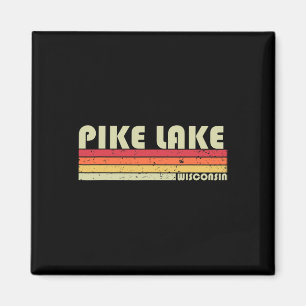 Imán Pike Lake Wisconsin Divertido Verano de Pesca y Ca