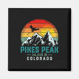 Imán Pikes Peak angustiado montaña Colorado Retro Hiki