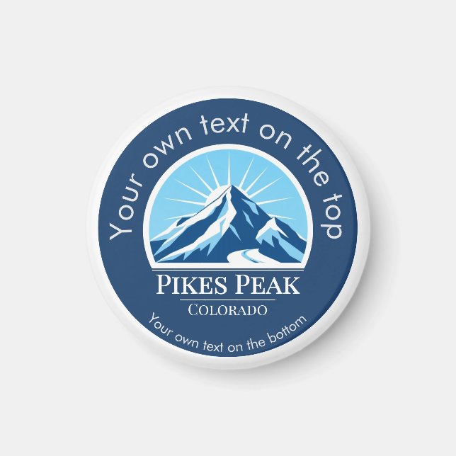 Imán Pikes Peak Mountain Colorado souvenir (Frente)