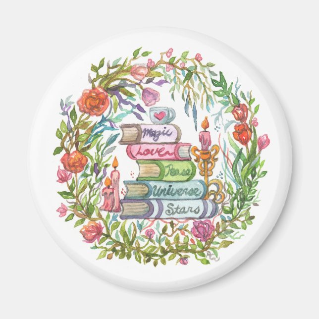 Imán Pila de libros (Frente)