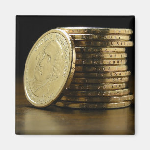 Imán Pila de monedas presidenciales de George Washingto