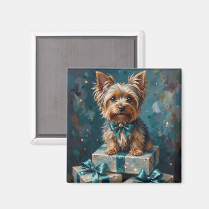 Imán Pila de regalos de vacaciones para perros Terrier