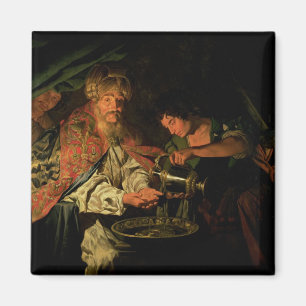 Imán Pilate que se lava las manos (aceite en lona)