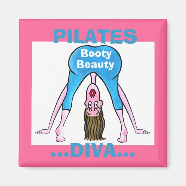 Imán PILATES DIVA-Booty Beauty (Frente)
