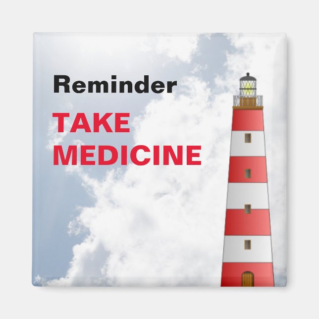 Imán Pill Medicine Reminder Beach Lighthouse Kitchen (Frente)