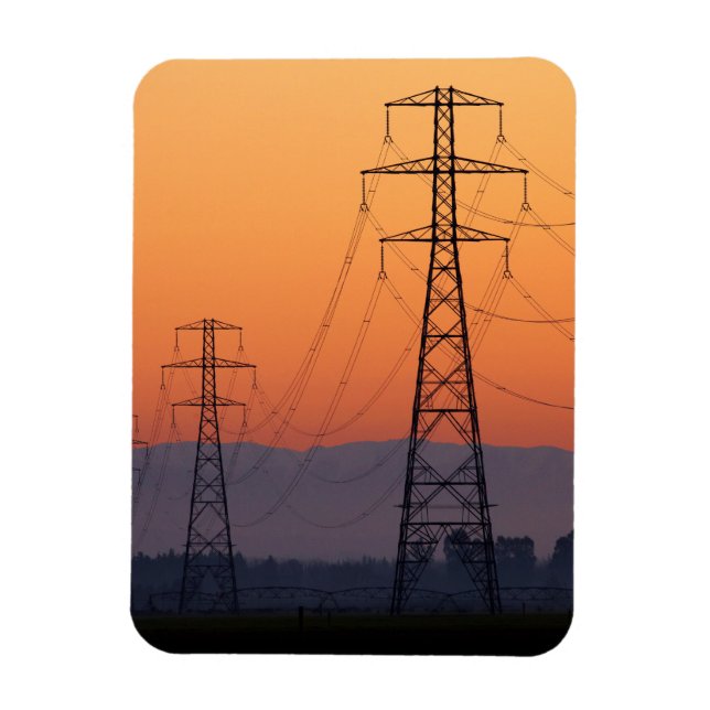 Imán Pilones de alimentación al atardecer (Vertical)
