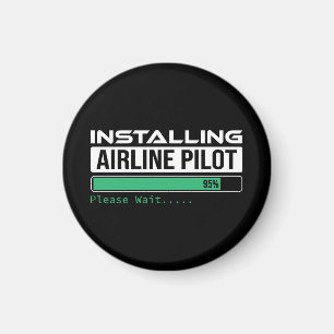 Imán Piloto de Aerolínea Cargando Estudiante de Piloto