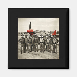 Imán Pilotos negros retro historia negra de aviadores d