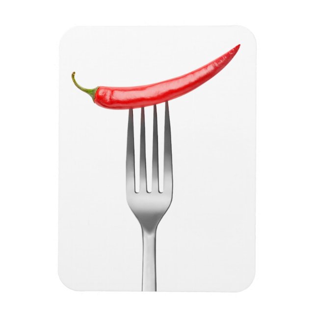 Imán Pimienta en un tenedor (Vertical)