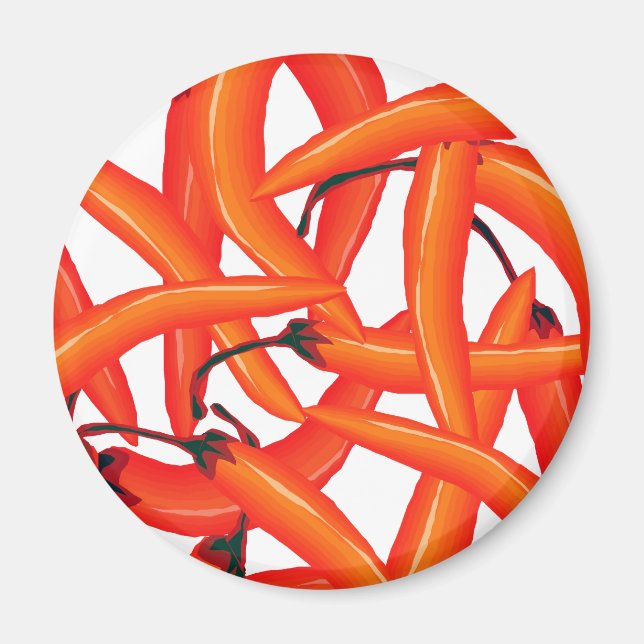 Imán Pimientos de pollo calientes rojos (Frente)