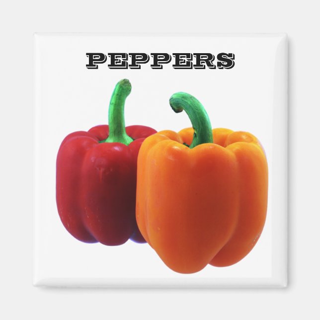 Imán Pimientos - (Fridge Magnet Square) (Frente)