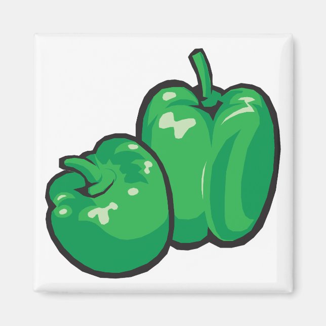 Imán pimientos verdes (Frente)