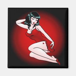 Imán Pin Up Chica Fridge Magnet Retro Regalos Pin-up