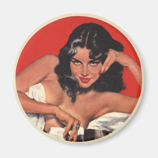 Imán Pin Up Chica Refrigerador Magnet