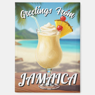 Imán Pina Colada Jamaica Beach Travel