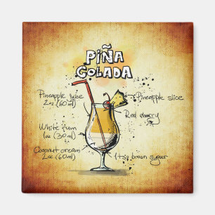 Imán Pina Colada Receta Barra De Oro