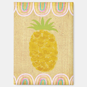 Imán Piña de Arte Popular Tropical