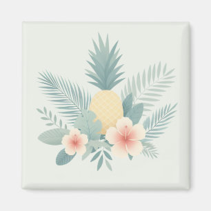 Imán Piña floral y Hawaiana