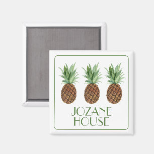 Imán Piñas tropicales de adormidera personalizada