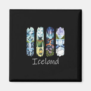 Imán Pincelada de Islandia Recuerdo de Vacaciones Islan