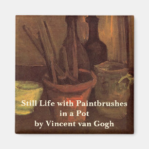 Imán Pinceles de la vida en la olla de Vincent van Gogh