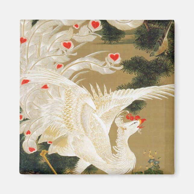 Imán Pine Tree & Phoenix (Love Heart Phoenix), Jakuchu (Frente)