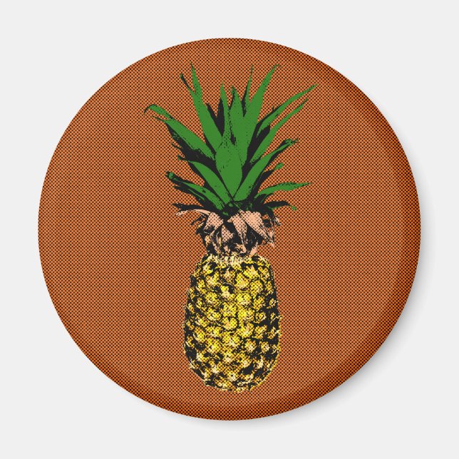 Imán Pineapple Newsprint (Frente)