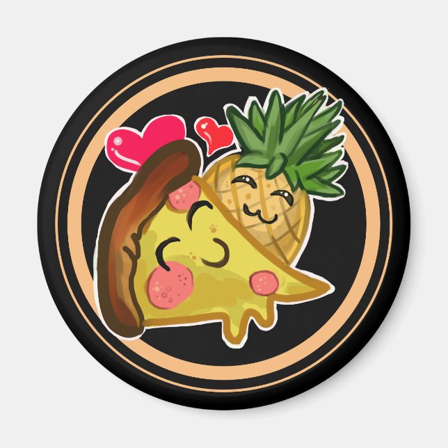 Imán Pineapple Pizza Love (Frente)