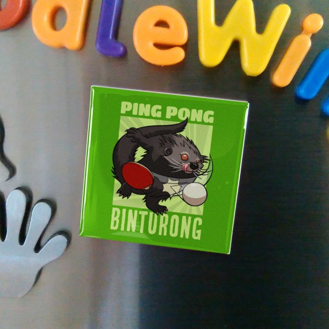 Imán Ping Pong Binturong Funny Table Tennis Bearcat (Subido por el creador)