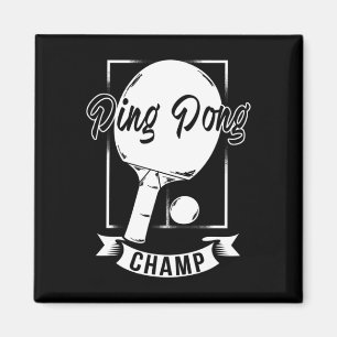 Imán Ping Pong Champ Fun Table Tenis Player Tee