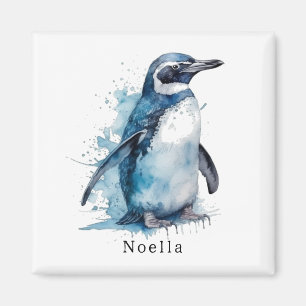 Imán Pingüino acuático de Azure ártico, personalizado